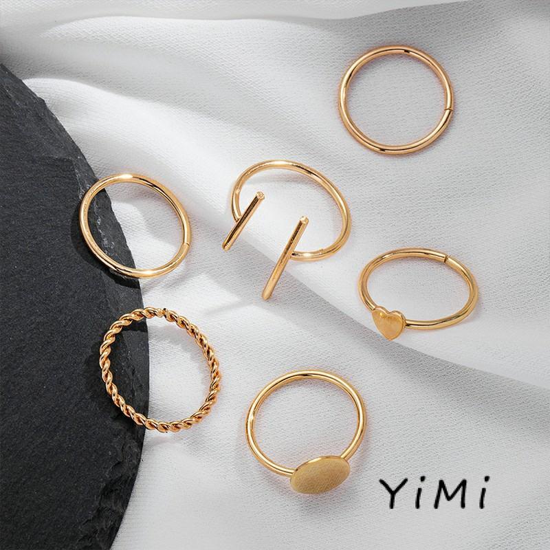 Set 6 Nhẫn Đeo Khớp Ngón Tay Phong Cách Vintage