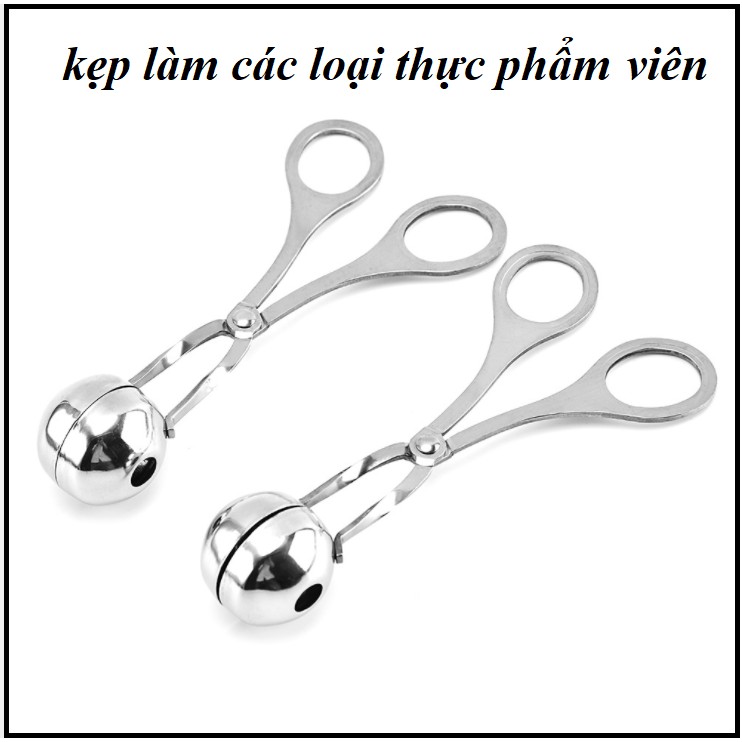 Cây kẹp làm thịt viên ,chả cả viên,bò viên,xíu mại....chất liệu inox 304 sáng bóng bền đẹp,tiện lợi