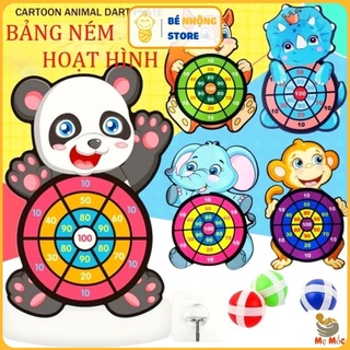 Đồ Chơi Bảng Phi Tiêu Ném Bóng Dính Cho Bé, Bảng Ném Bóng Gai Hình Con Vật Ngộ Nghĩnh An Toàn Cho Bé