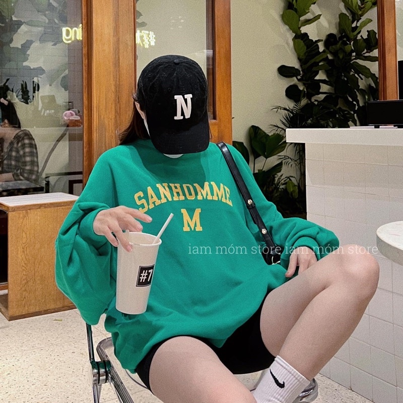 Áo nỉ sweater nhà móm freesize (hình tự chụp)
