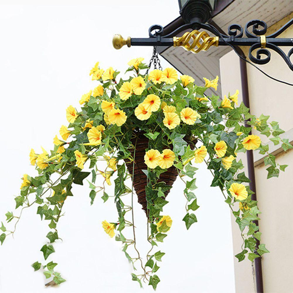 Vòng Hoa Giả Bằng Lụa 25 Bông 62cm Treo Tường Trang Trí Nhà Cửa