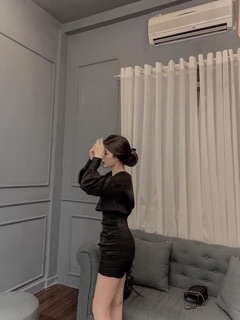 ĐẦM BODY THUN HỞ LƯNG (KÈM CLIP)