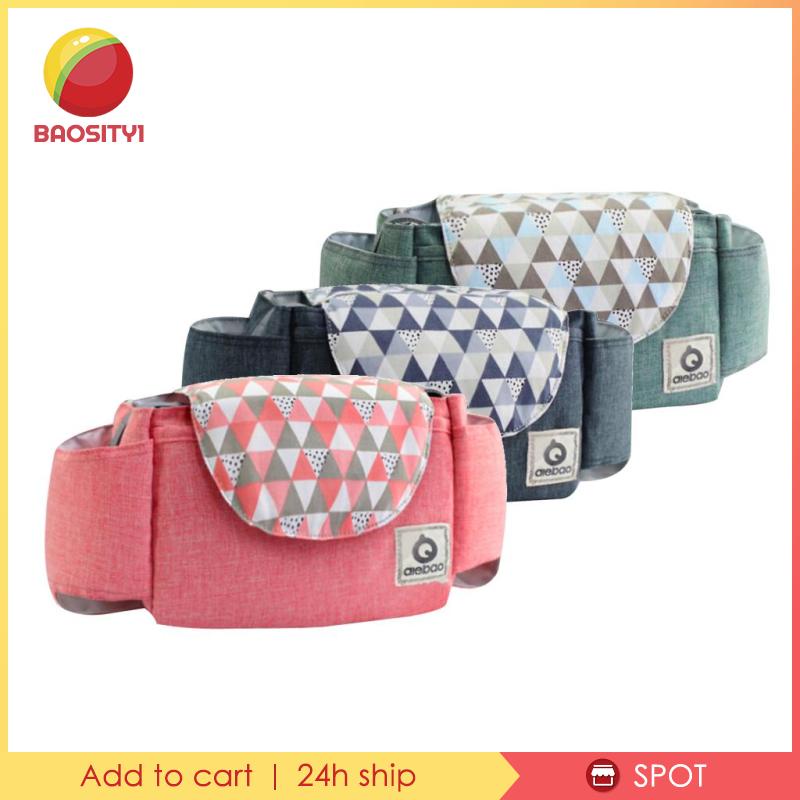 [Baosity1] Túi Đựng Đồ Gắn Xe Đẩy Em Bé Có Dây Đeo Màu Xám