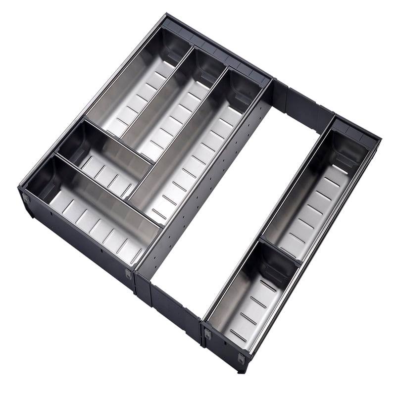 Khay chia thìa dĩa inox, Khay chia ngăn kéo Eurogold, Phụ kiện ngăn kéo tủ bếp