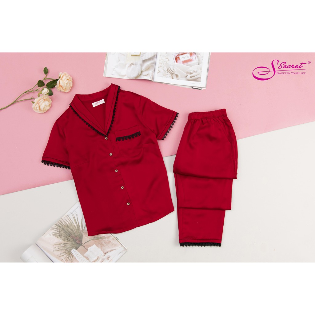 Đồ bộ ngủ nữ mặc nhà xuân hè chất liệu lụa cao cấp Sweeten your life SXH2021