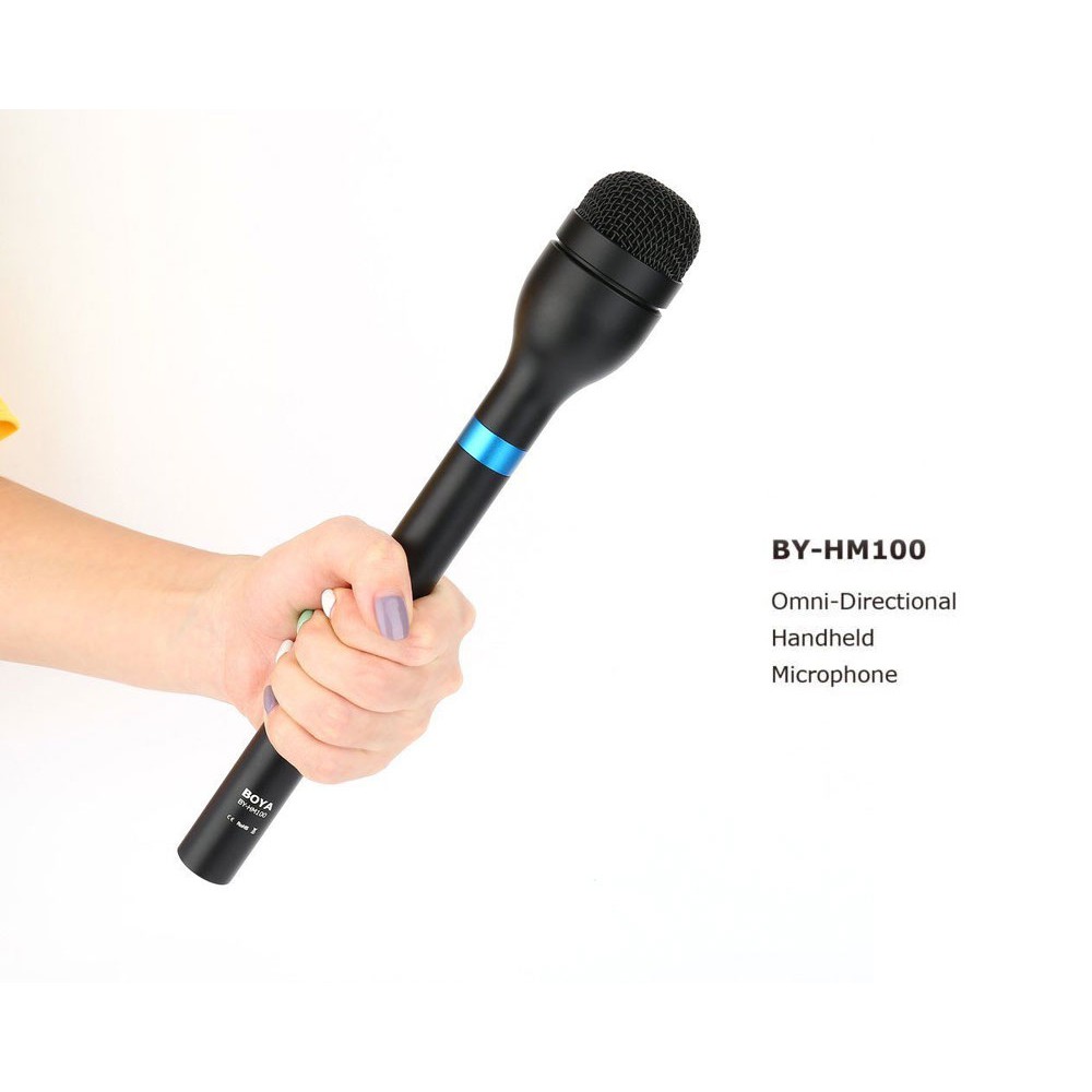 [Mã ELHACE giảm 4% đơn 300K] Micro thu âm cầm tay cổng XLR - BOYA BY-HM100 Handheld Microphone