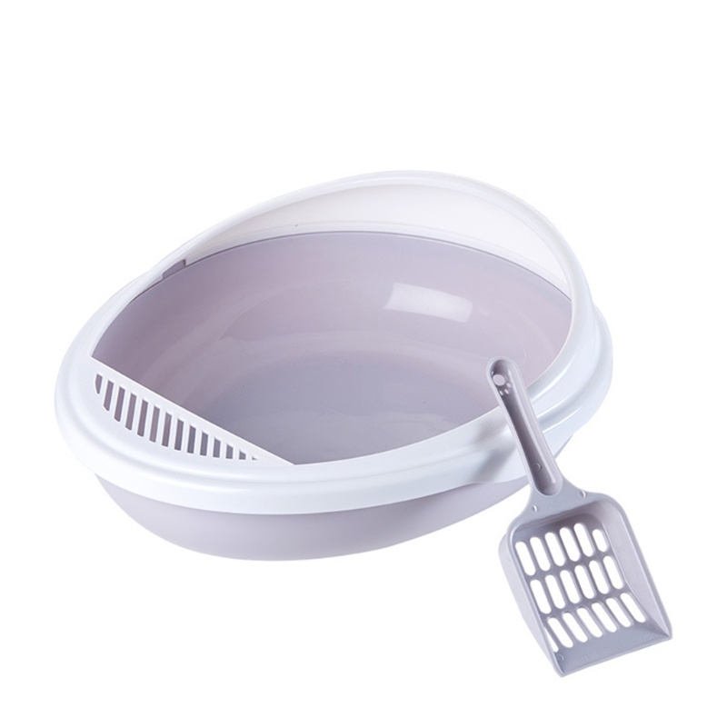 Hộp Cát Vệ Sinh Bằng PP Bền Bỉ Có Thể Tháo Rời Kèm Muỗng Và Tấm Chắn Cho Mèo Kitty