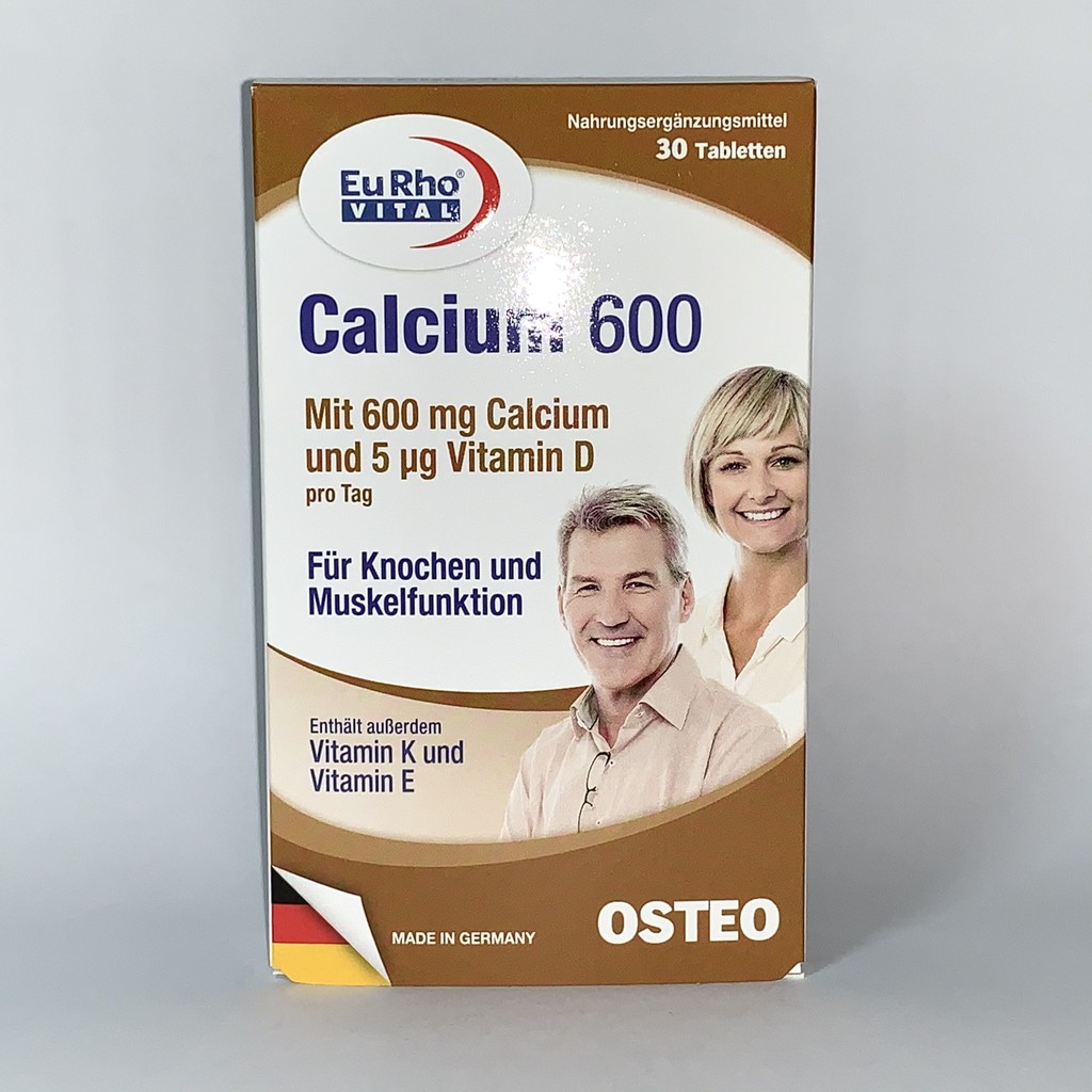Viên uống bổ sung canxi EuRho Vital Calcium 600