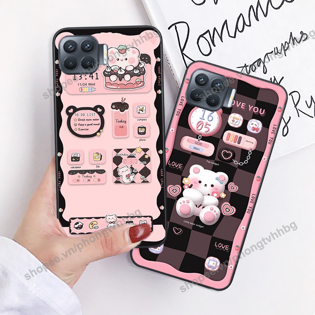 Ốp lưng Oppo A73 / A93 gấu,thỏ trắng , đồng hồ dễ thương cute cực đẹp