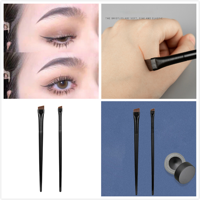 Fine Slanted Head Nest Silkworm Eyebrow Brush / A-101 Portable Eyeliner Makeup Brush