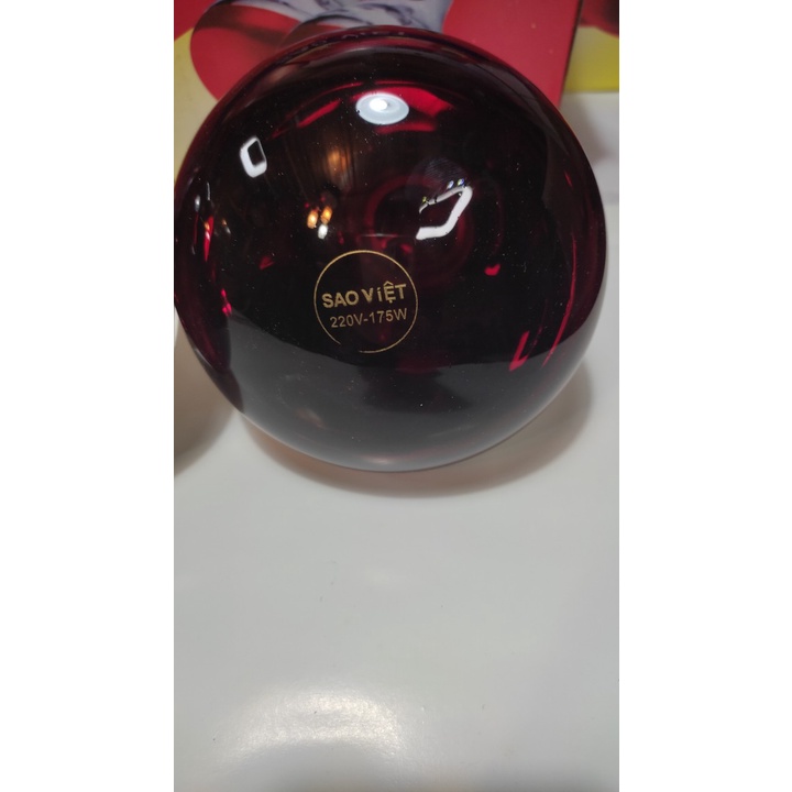 Bóng đèn hồng ngoại úm sưởi cho gia súc gia cầm gà, heo công suất 150W, 175W đui sứ chịu nhiệt  ledhalinh