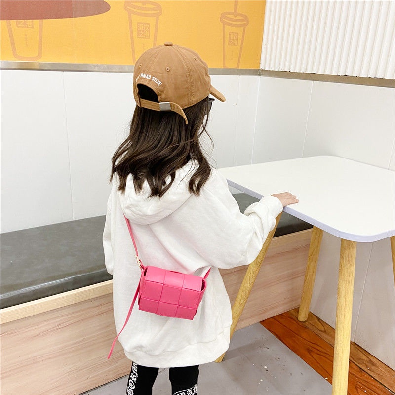 Túi Đeo Chéo Hình Vuông Cỡ Nhỏ Phong Cách Phương Tây Thời Trang Mùa Hè Xinh Xắn Cho Bé Gái
