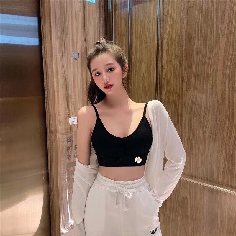 Áo Bra Dây Hoa Cúc 🌼 Các nàng mặc tập gym,thể thao,Yoga mẫu mới - 1995 | BigBuy360 - bigbuy360.vn