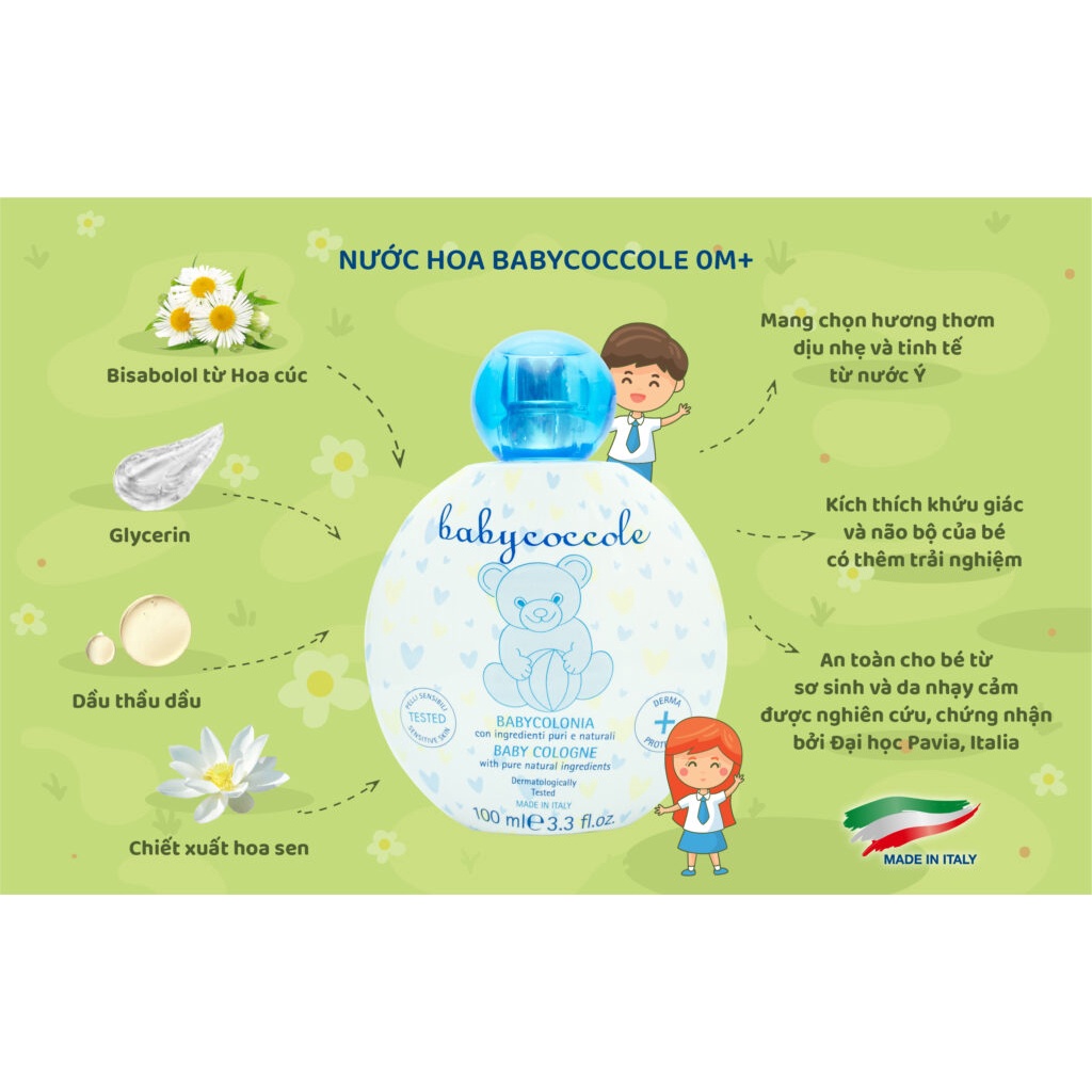 Nước hoa chiết xuất hoa sen cho bé Babycoccole 0m+ 50ml