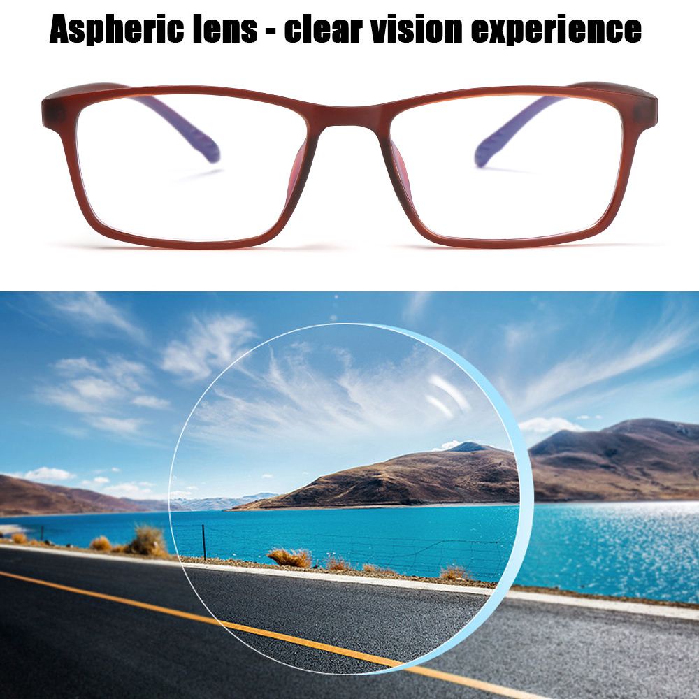 Mắt kính đọc sách TR90 nhẹ chống ánh sáng xanh tròng trong suốt hỗ trợ độ cận siêu nhẹ dành cho nam nữ