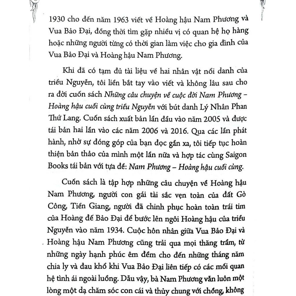 Sách - Nam Phương hoàng hậu cuối cùng - Lý Nhân Phan Thứ Lang