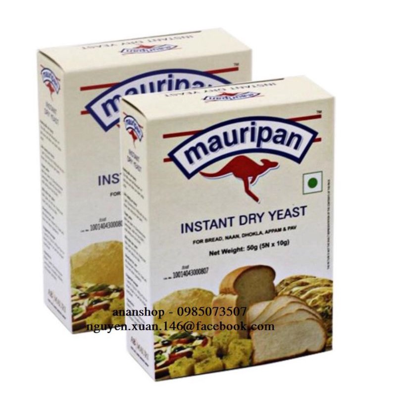 Hộp 5 gói Men instant dry yeast - men bánh mỳ - men lạt - men nở khô