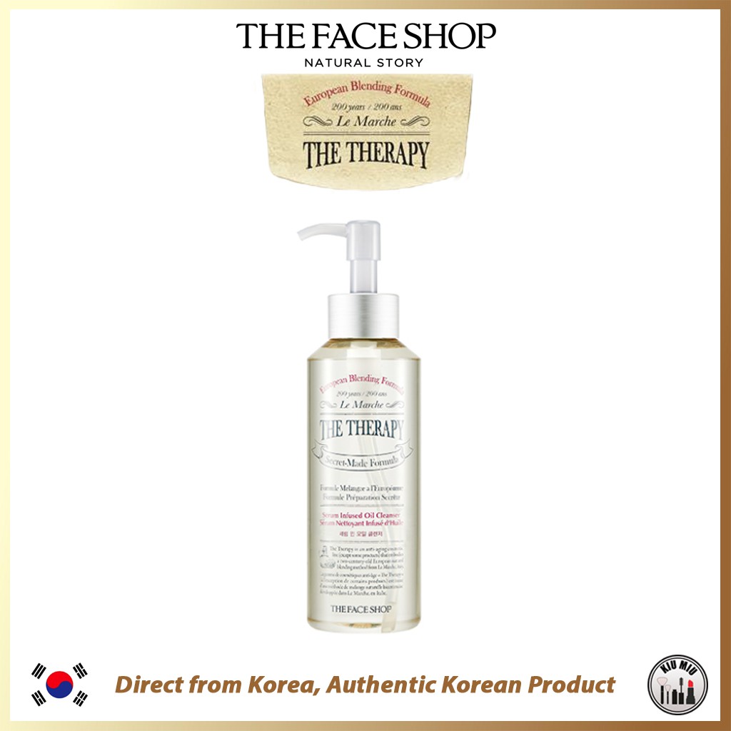 THE FACE SHOP THE THERAPY Serum Infused Oil Cleanser 225ml *ORIGINAL KOREA*