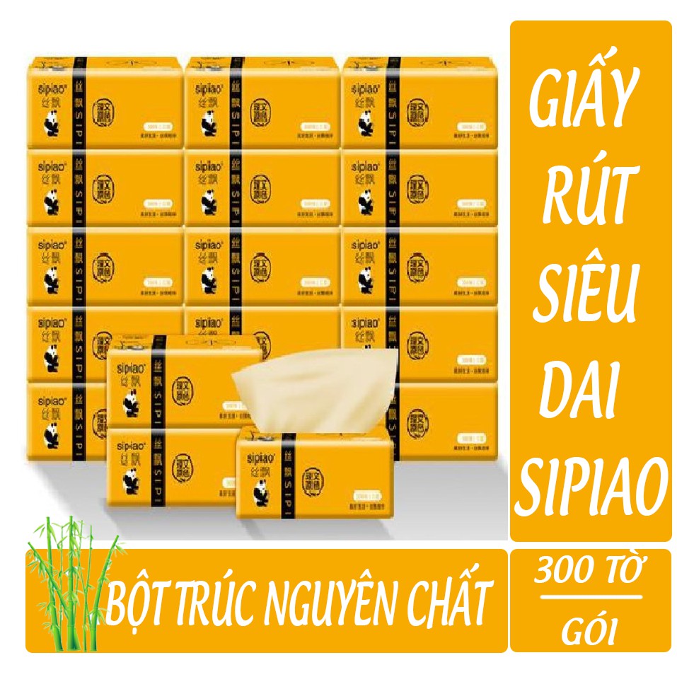 Thùng 30 gói giấy ăn gấu trúc Sipiao - hàng chính hãng 100%