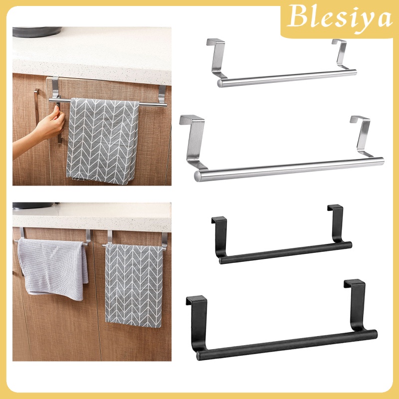 [Blesiya] Giá Treo Khăn Gắn Cửa Nhà Bếp / Phòng Tắm Không Cần Khoan Lỗ Phong Cách Hiện Đại