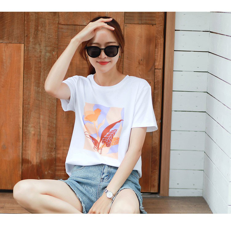 Áo Thun In Hình Họa Tiết Retro Hàn Quốc -Hot Trend Hè 2020