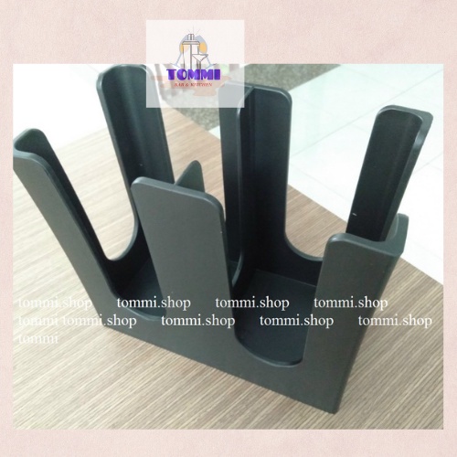 Kệ Đựng Ly/Cốc Nhựa Take Away Màu Đen 4 Ngăn - Dụng Cụ Pha Chế