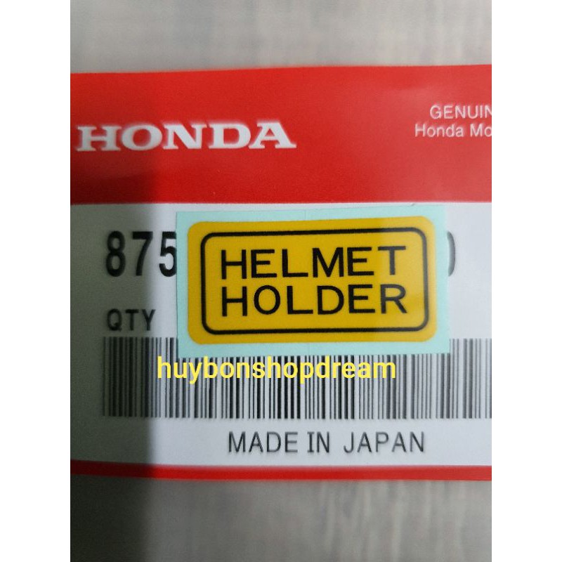 Tem Helmet Holder dán xe Dream