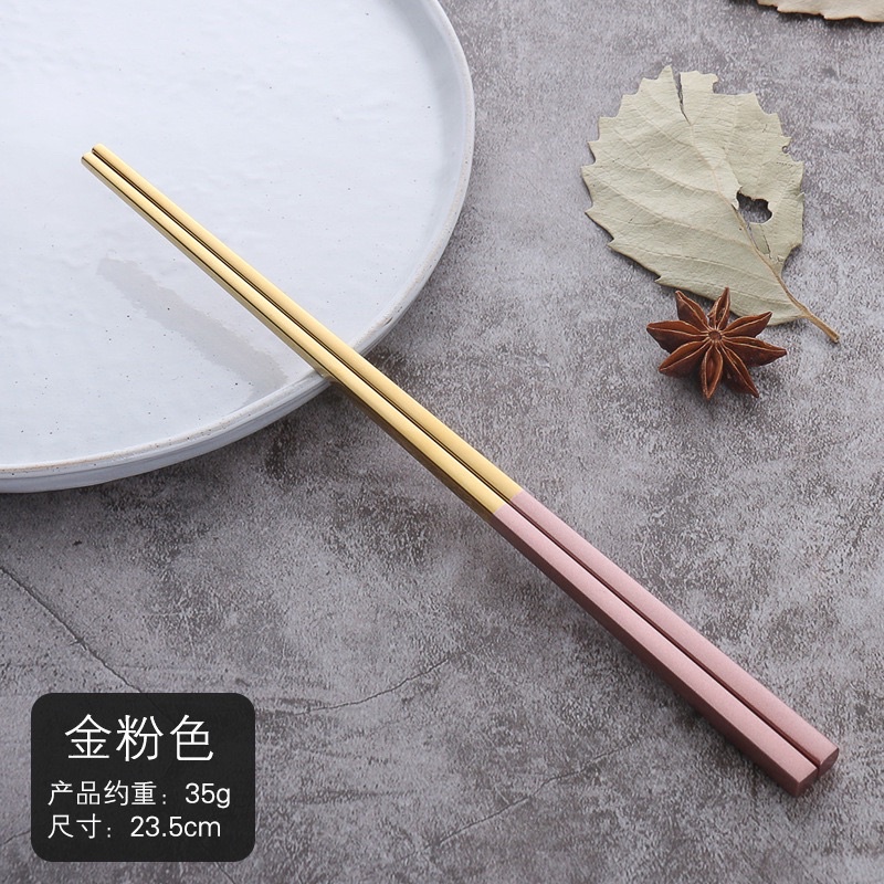 [LOẠI 1] VỈ 5 ĐÔI ĐŨA INOX VÀNG SUS 304 HÀN QUỐC CAO CẤP CHUYÊN DỤNG NHÀ HÀNG, KHÁCH SẠN, DECOR TRANG TRÍ