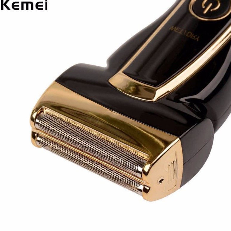 Máy cạo râu 2 lưỡi kép chính hãng Kemei 858 - dụng cụ cắt tóc