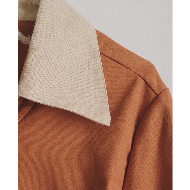 Áo sơ mi cam cà vạt