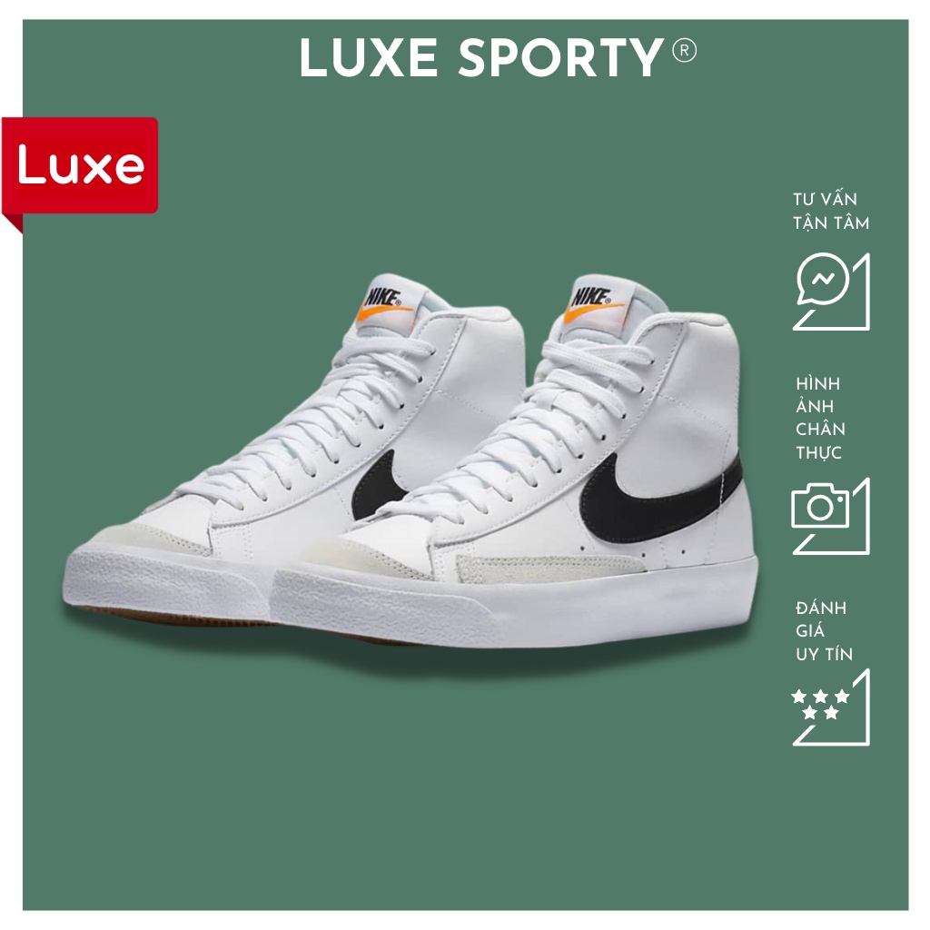 Giày Nike Blazer Mid 77 Vintage cổ cao Phối Màu Đen Trắng S'cấp [ Full box + vớ + box bv ]