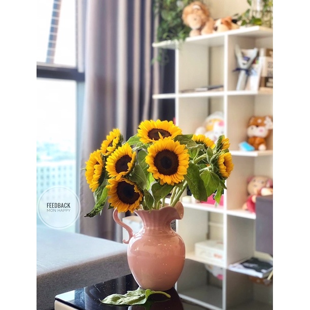 Bình gốm hồng Bát tràng - Lọ hoa Decor