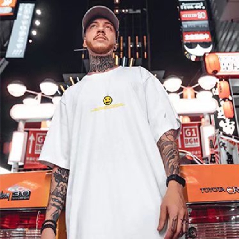 Áo Thun Dáng Rộng In Họa Tiết Hoạt Hình Phong Cách Hip Hop Nhật Bản Thời Trang Mùa Hè Cho Nam Cỡ M-8XL