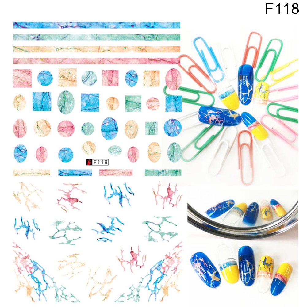 1 Tấm Hình Dán Trang Trí Móng Tay Họa Tiết Gấu Trúc Và Chữ Cái Diy