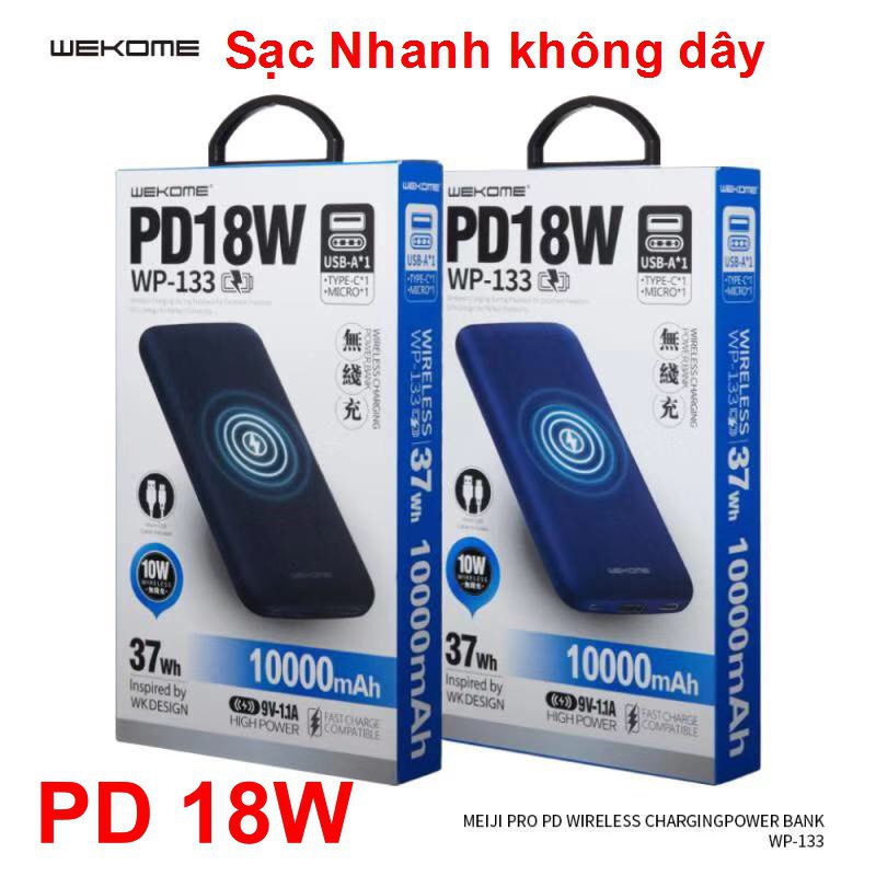 {HÀNG HÓT}Sạc dự phòng không dây Remax WK WP-133 10000mAh - Hàng chính hãng | BigBuy360 - bigbuy360.vn