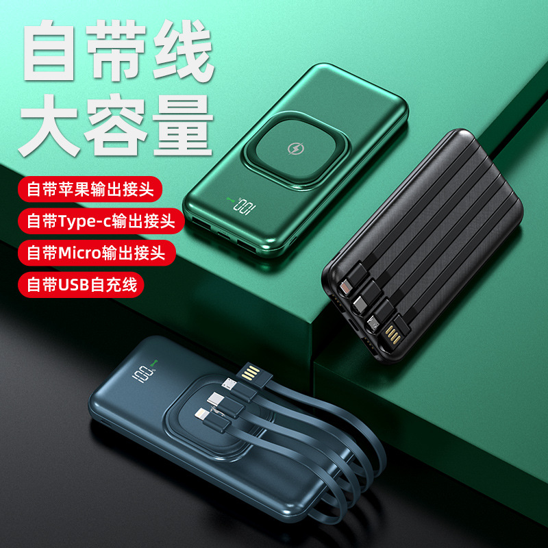 Sạc Dự Phòng Không Dây 20000 Mah Cho Iphone / Android