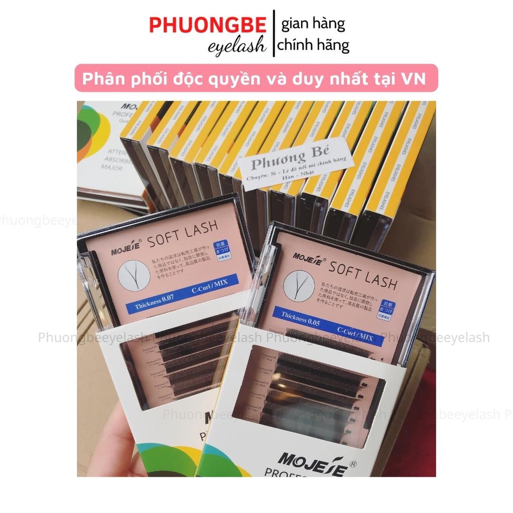Mi khay yy mix size độ cong C độ dày 0.05 và 0.07 nội địa Trung loại đen mềm