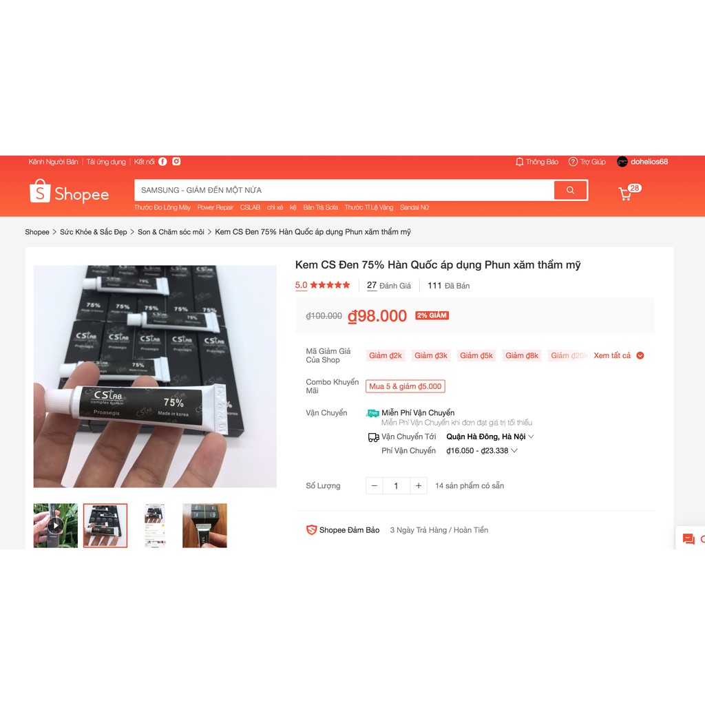 ComBo 5 Tuýt CS lab Đen -Phun xăm Thẩm Mỹ | BigBuy360 - bigbuy360.vn