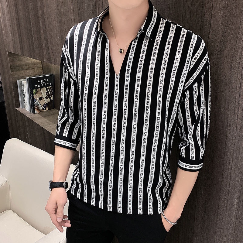 Áo Sơ Mi Lụa Mát Chống Nhăn Dễ Phối Đồ Thời Trang Phong Cách Hàn Quốc Cho Nam