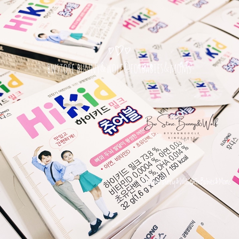 Sữa Hikid Dạng Viên Hộp 60 viên cho bé từ 3-12y - Hàn Quốc