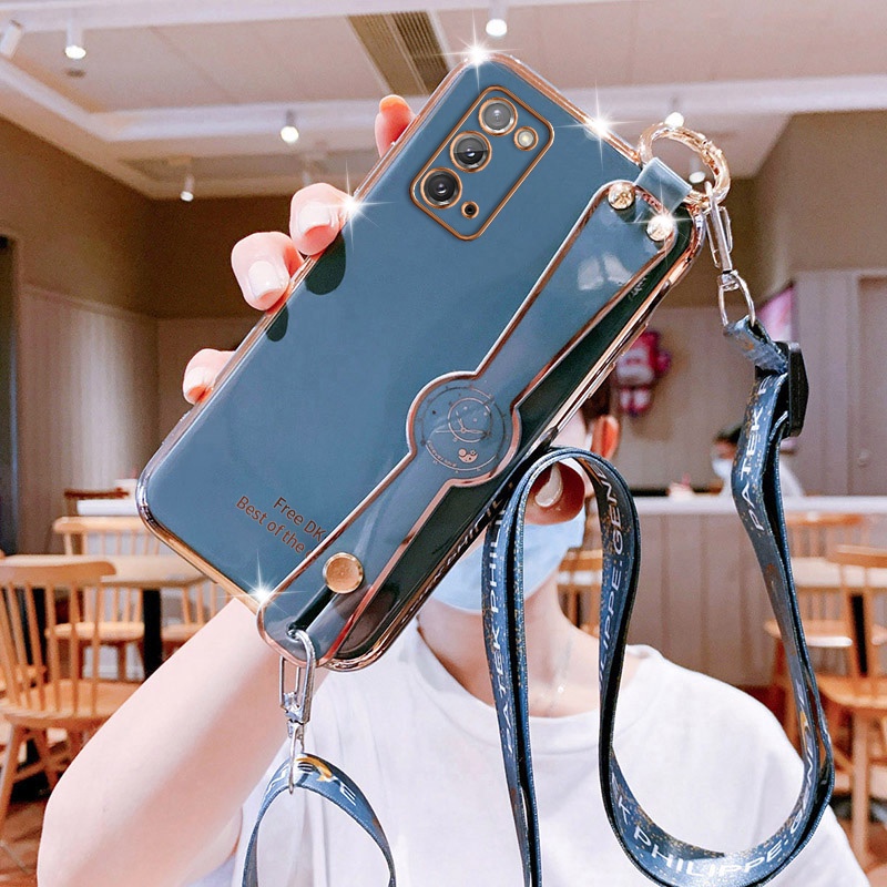 Ốp Điện Thoại Silicon Có Dây Đeo Tay Cho Samsung Galaxy A12 A13 M12 A53 A33 A73 5G A50 A30S A50S A52 A52S A72