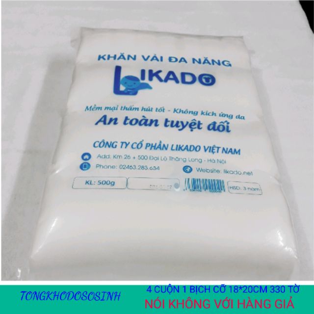 Khăn vải đa năng Likado 500g dạng cuộn