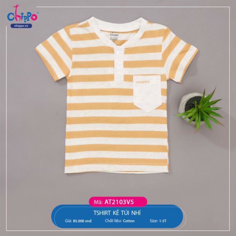 [Chippo] Áo T-shirt kẻ túi nhí