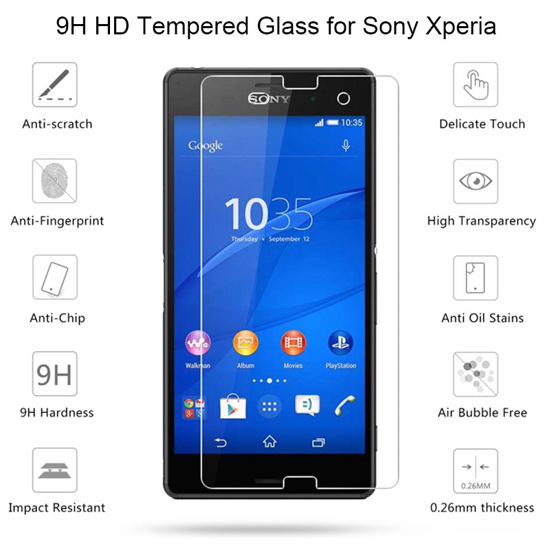 Kính Cường Lực Cho Sony Xperia Z1 Z2 Z3 Z3Plus Z4 Z5 Z5Premium