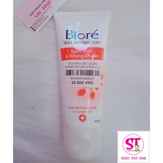 Sữa rửa mặt BIORE kháng khuẩn sạch mụn