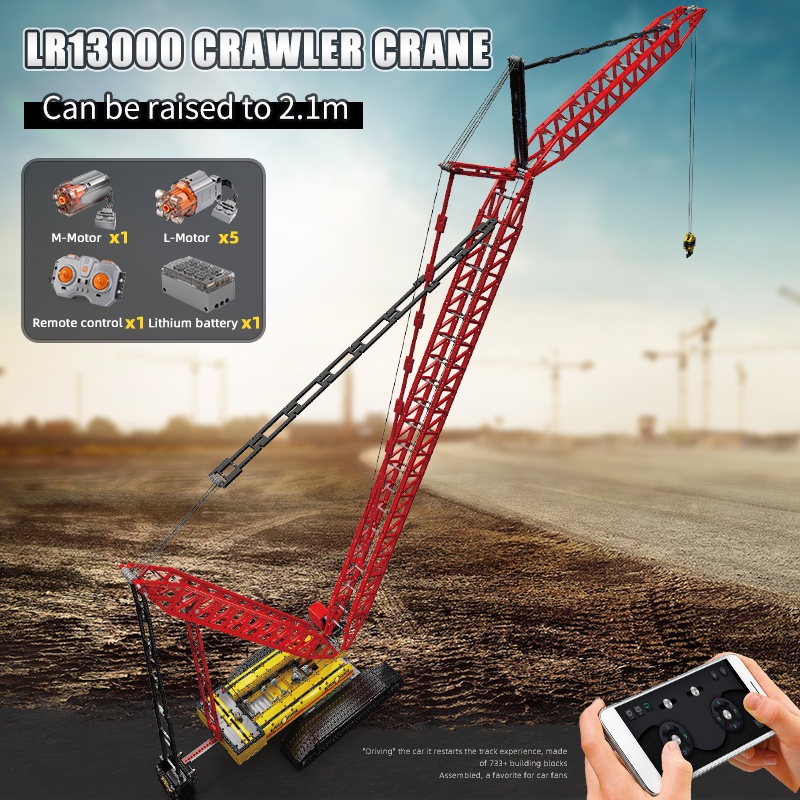 Đồ chơi Lắp ráp Mô hình Siêu  Xe MOULD KING 17015 Technical Car Construction Vehicle Toys For Adults Crawler Crane