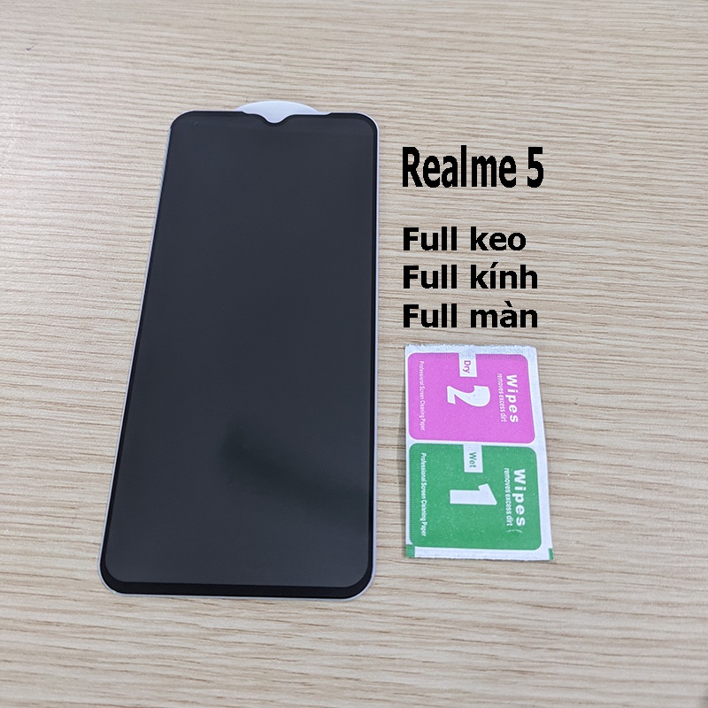 Kính cường lực chống nhìn trộm Realme 5