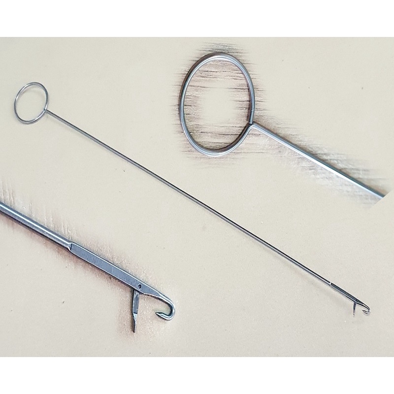 Cây Kẹp Lộn Dây Vải Trong May Vá Thân Kim Loại Liền Khối Đầu Móc Khóa Động Chuyên Dụng Chiều Dài 26,5 cm