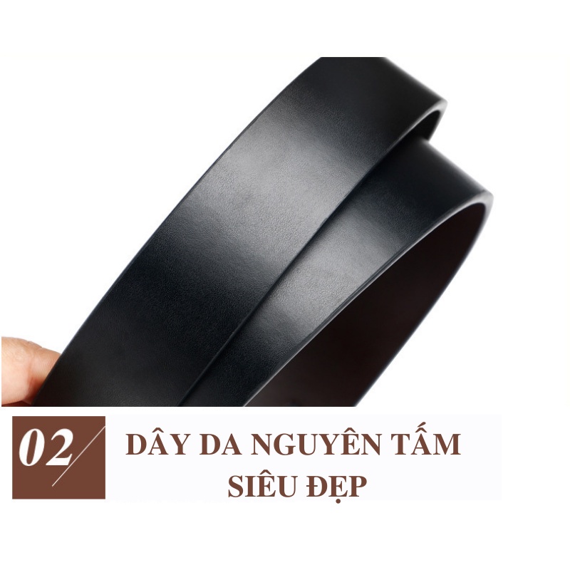 Thắt Lưng Nam Khóa Kim, Dây Nịt Nam Da Thật 100% TL005B