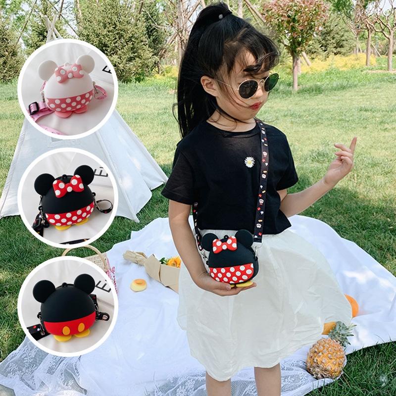 Túi Đeo Chéo Hình Chuột Minnie Dễ Thương Cho Bé Gái